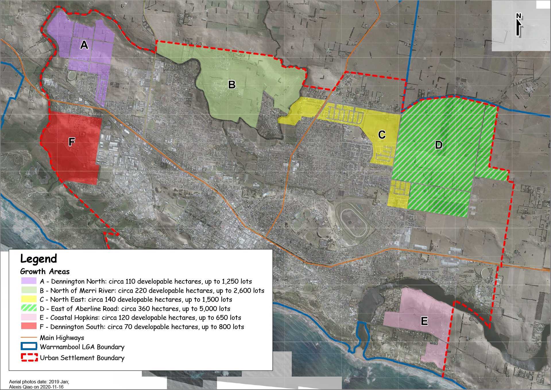 Growth areas map